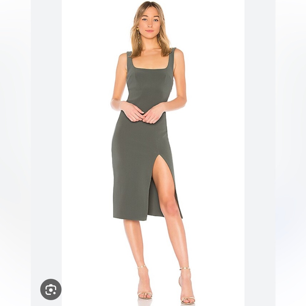 Bec + Bridge C'est Cool Midi Dress in Khaki